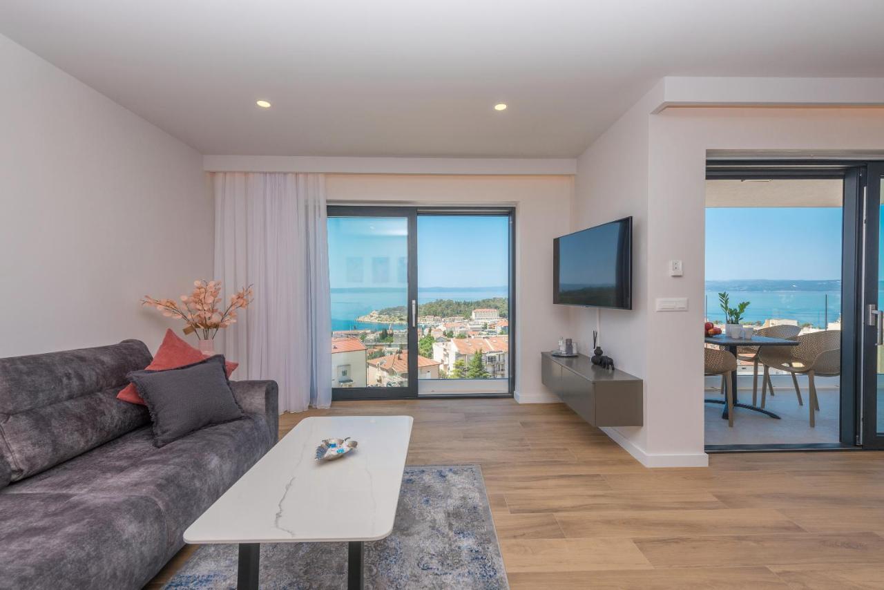 Luxury Adria Sea & City View Apartment Makarska Ngoại thất bức ảnh